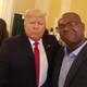 The Root Political Editor Jason Johnson (right) with a Donald Trump impersonator at Politicon (Jason Johnson/The Root)
